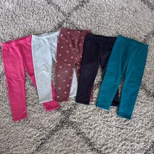 Jumping beans, Carters girls leggings bundle size 5T